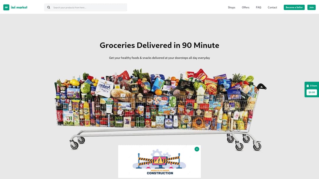 Imi market - Grocery website